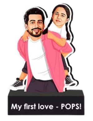 Father And Daughter Personalized Caricature