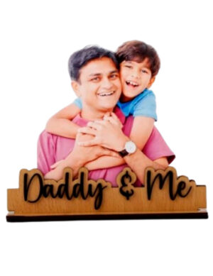 Customized Father's Day Best Dad Wooden Photo Stand